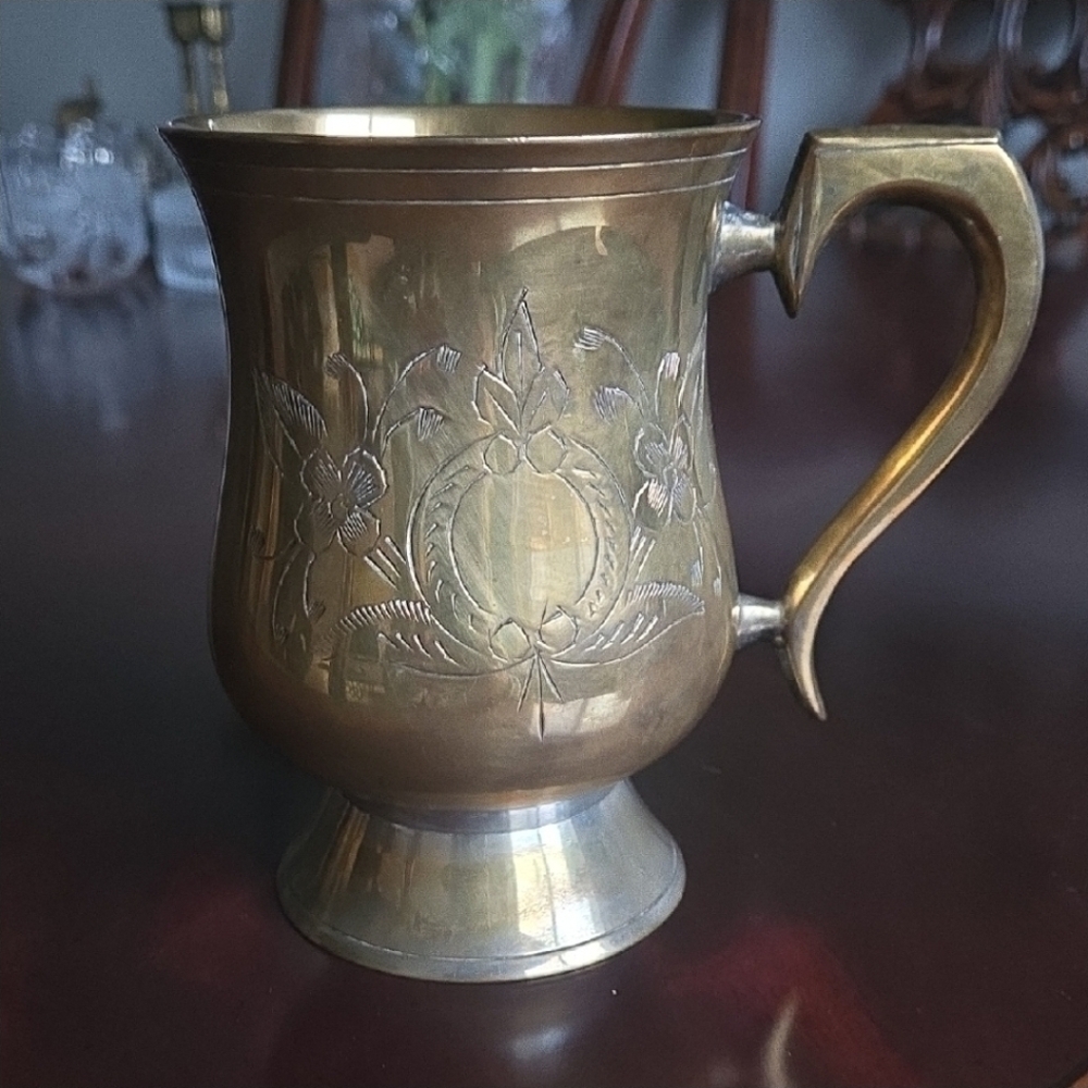 Stylish Hand Crafted Brass Mug